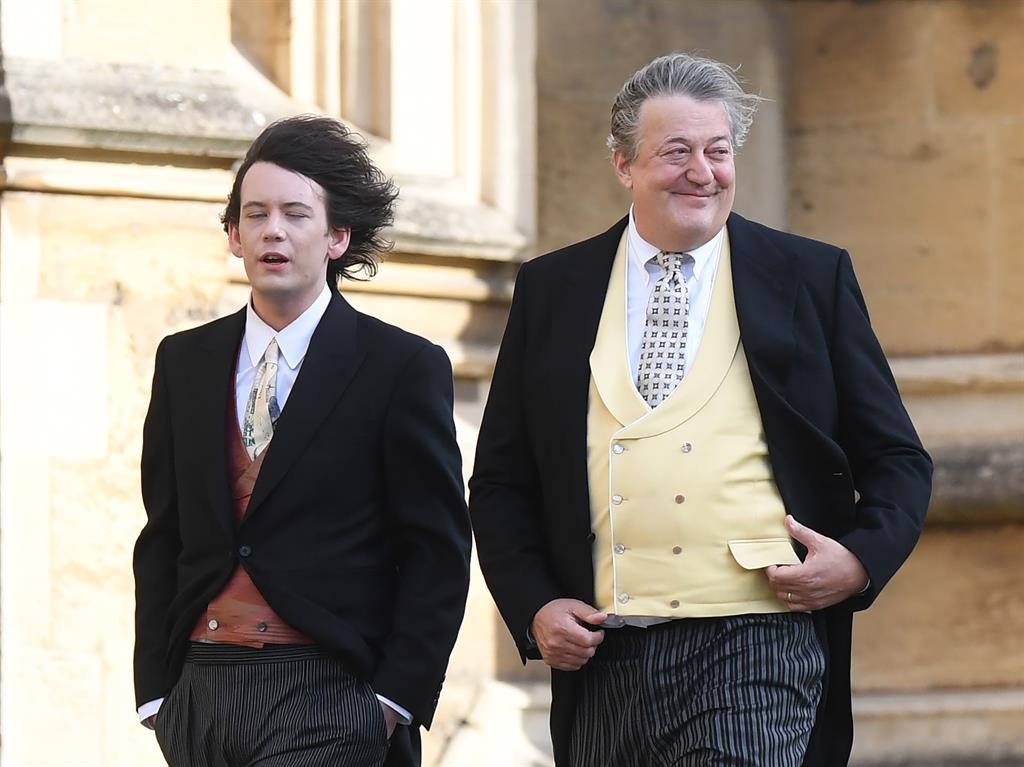 Windswept: Stephen Fry and (below) Jimmy Carr