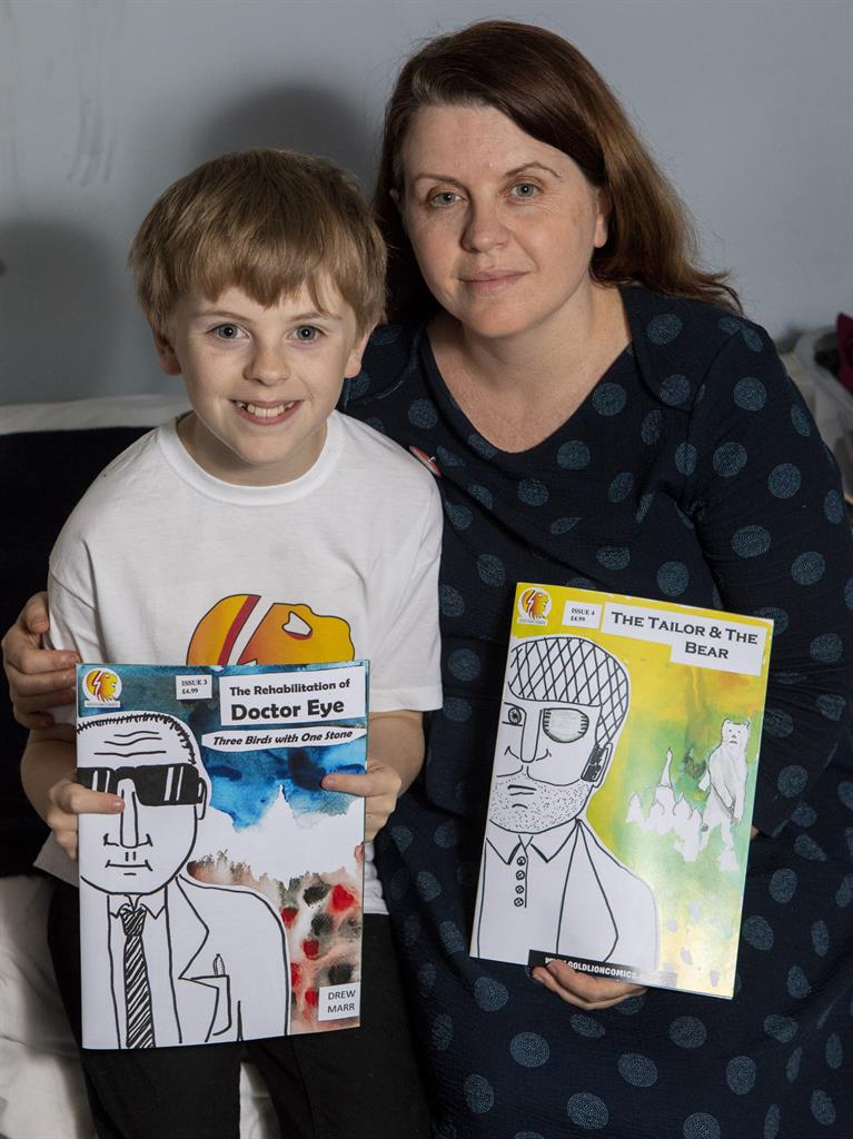 Proud: Mum Kelly-Ann Marr with Drew