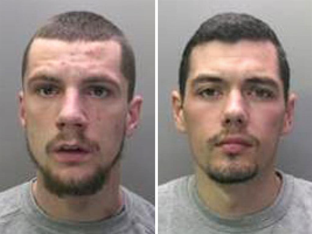 Locked up: Tony Smith (left) and Charlie Oakley used stolen Land Rovers and Audis to ram-raid stores