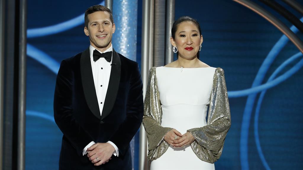 Hosts: Andy Samberg and Sandra Oh PICTURE: GETTY