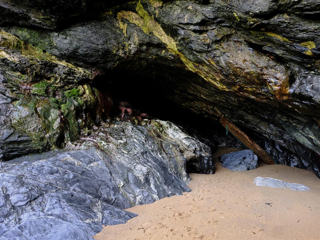 Magical: Holywell Cave, also known as St Cuthbert's Cave, was once famed for its natural spring's 'healing' properties PICTURES: SWNS