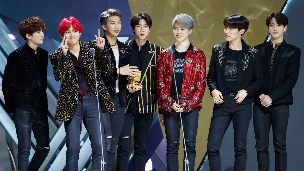 Pipped: BTS were runners-up on the list of the top 10 global recording artists of last year