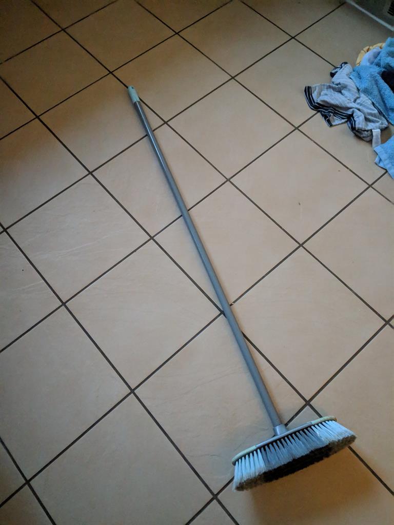 Quake humour: Twitter user @jonneh shared an image of a fallen broom