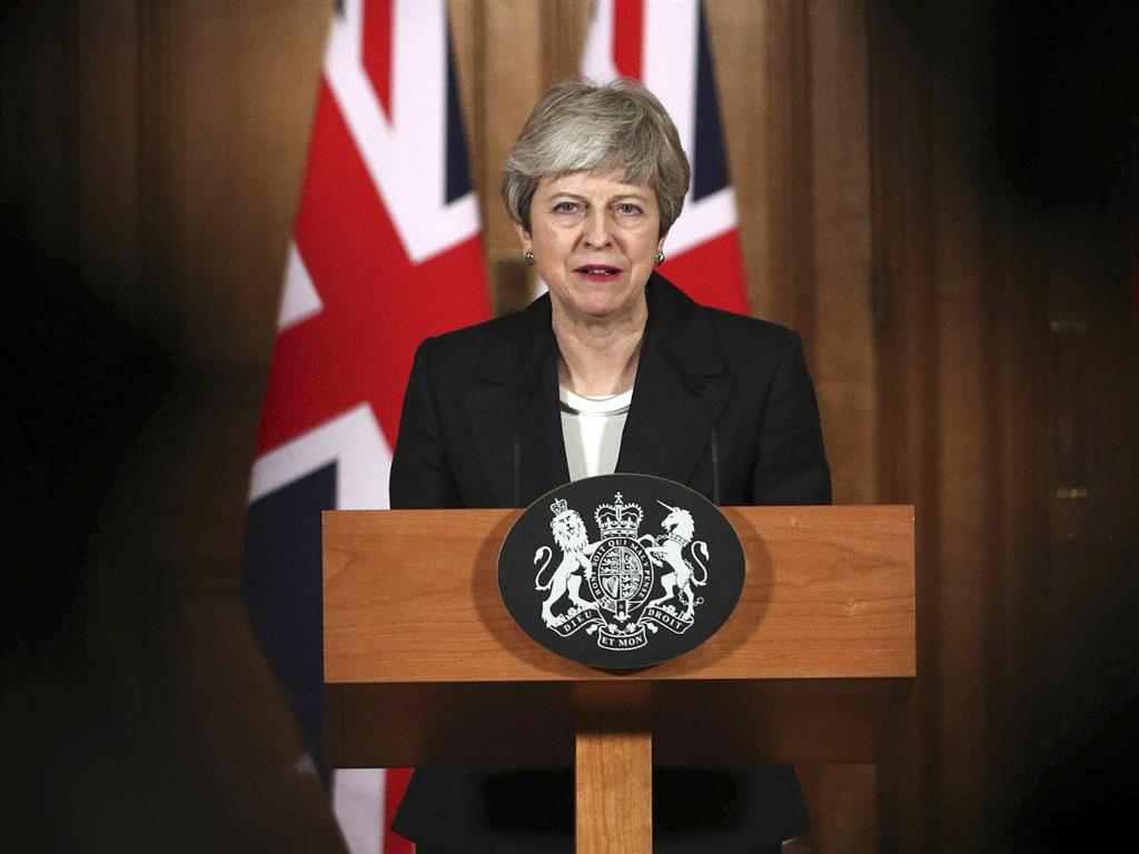 Blaming MPs: Mrs May explains Brexit delay in speech on TV PICTURE: AP