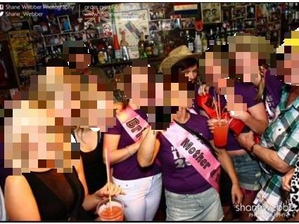 Living it up: The hen party on the holiday isle