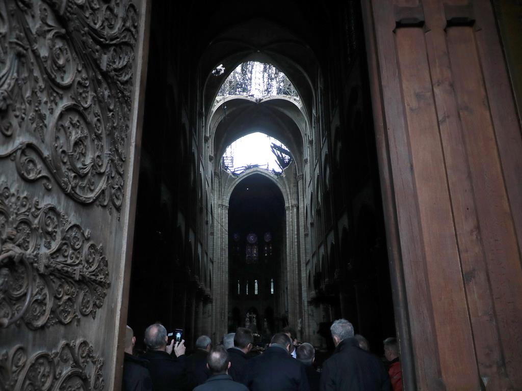 Inside Notre Dame in the aftermath of the fire that devastated the cathedral PICTURES: EPA/AP