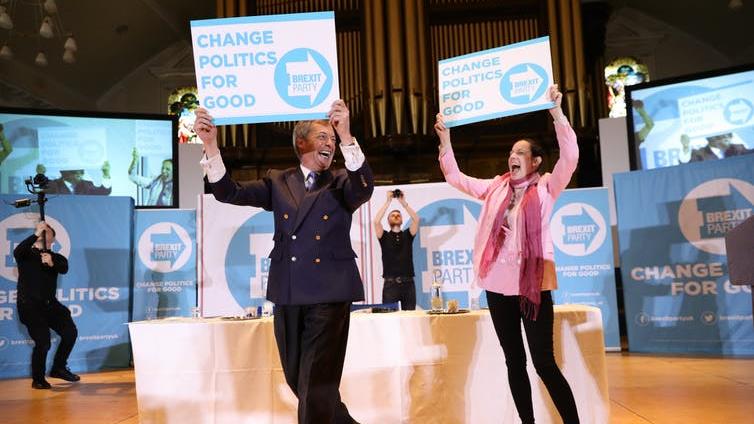 Nigel Farage and Annunziata Rees-Mogg host a Brexit Party rally PICTURE: PA