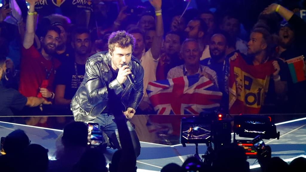 Homeward bound: Finland's Darude and Sebastian Rejmen (pictured) failed to make a good impression with voters PICTURE: EPA