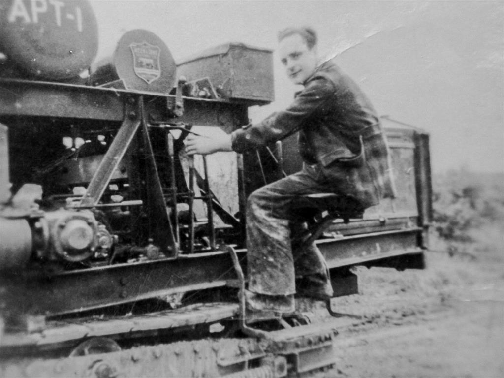 Double life: Glyn at work as a civil engineer in the 1950s