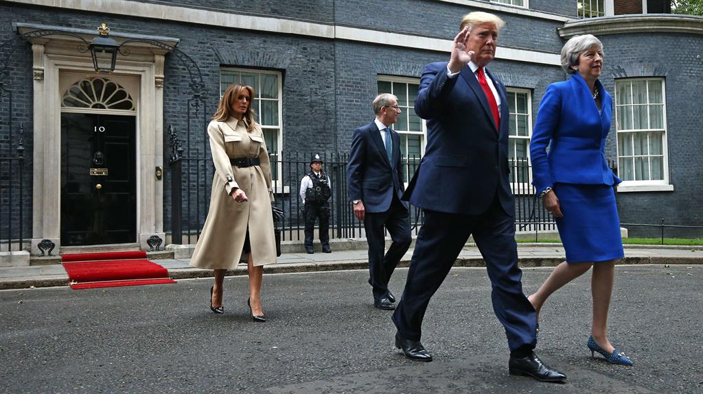 Spouse of cards: The leaders leave No.10 with Philip May and Melania Trump behind