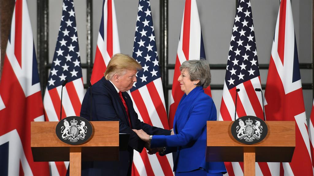 So it’s goodbye, then? Mr Trump, shaking Mrs May’s hand at the press conference, seemed hazy about her resignation