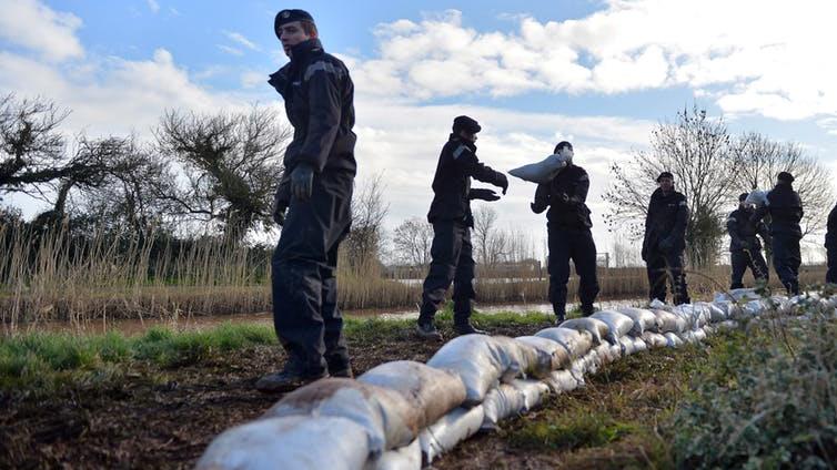 Winter floods 2014: Military personnel were called in to help PICTURE: EPA/RHYS O'LEARY