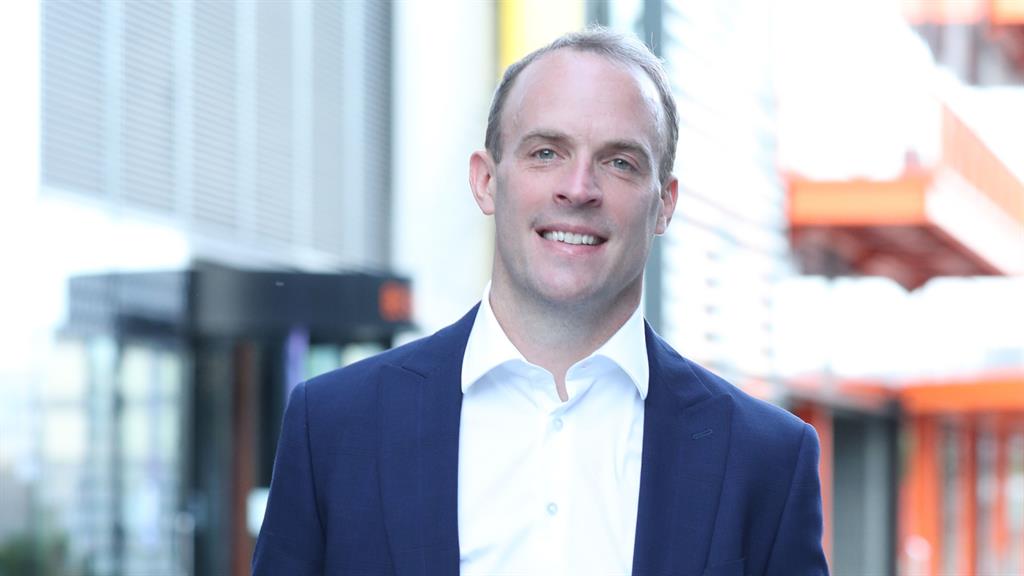 'Quietly confident': Dominic Raab leaving the studio after yesterday's TV debate PICTURE: PA