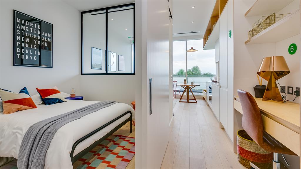 Stylish: Hadden, top, was impressed by the clever layout of Apt Living Kew Bridge