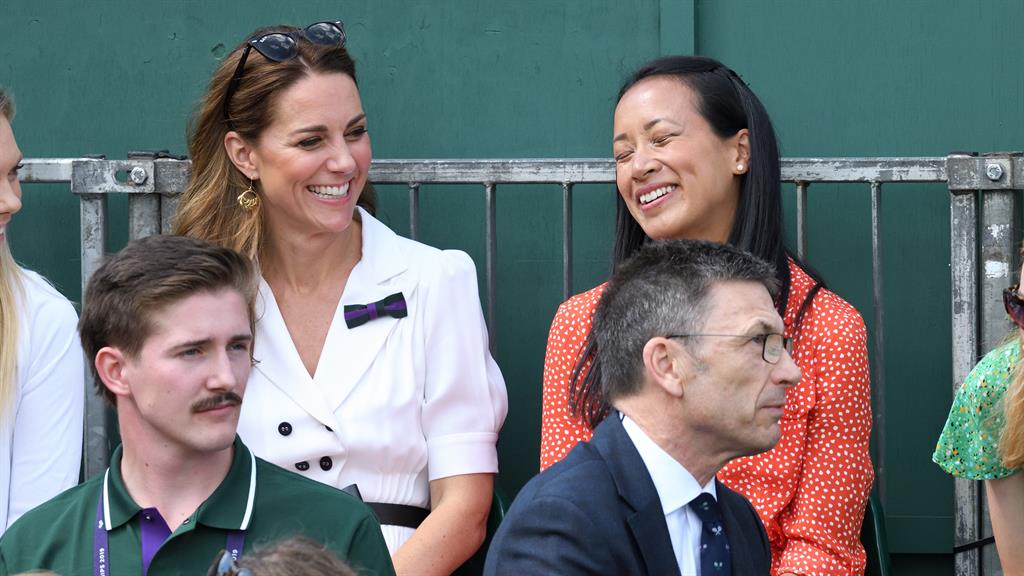 Comparisons: Duchess of Cambridge takes in a spot of Wimbledon action PICTURES: GETTY/REX/PA