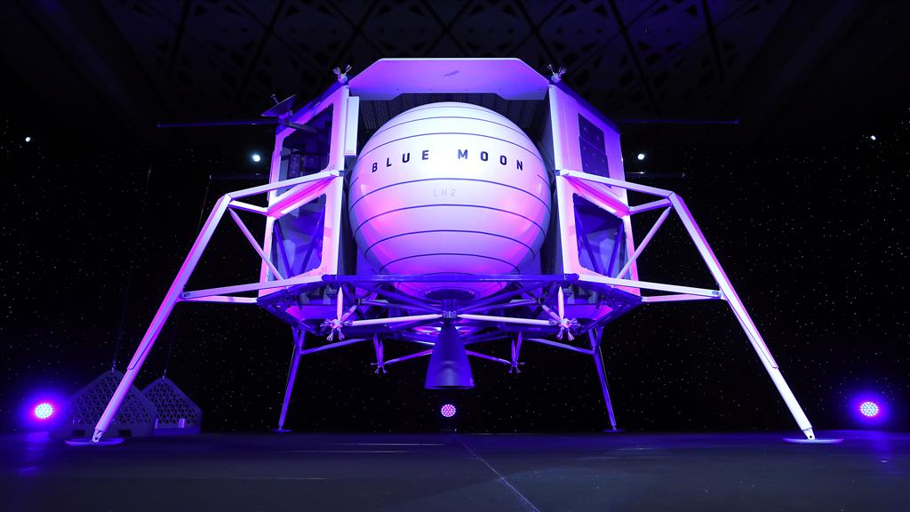 Unveiled: Blue Origin’s Blue Moon landing module PICTURE: GETTY