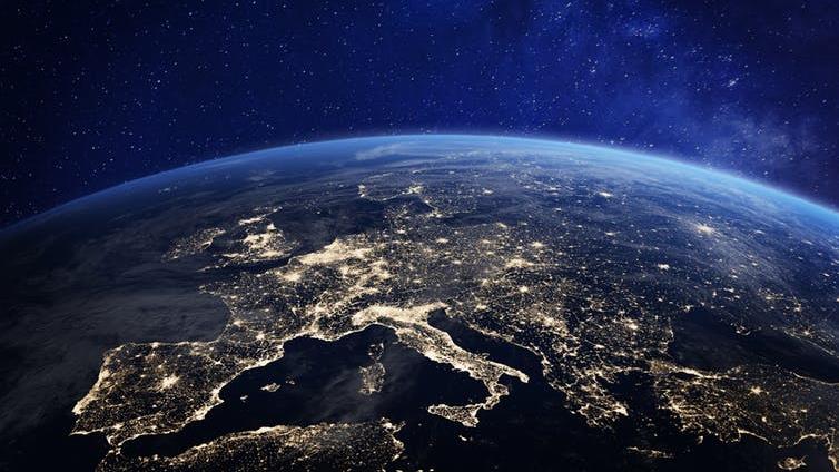 Europe’s lights: As seen at night from space PICTURE: NICOEININO/SHUTTERSTOCK