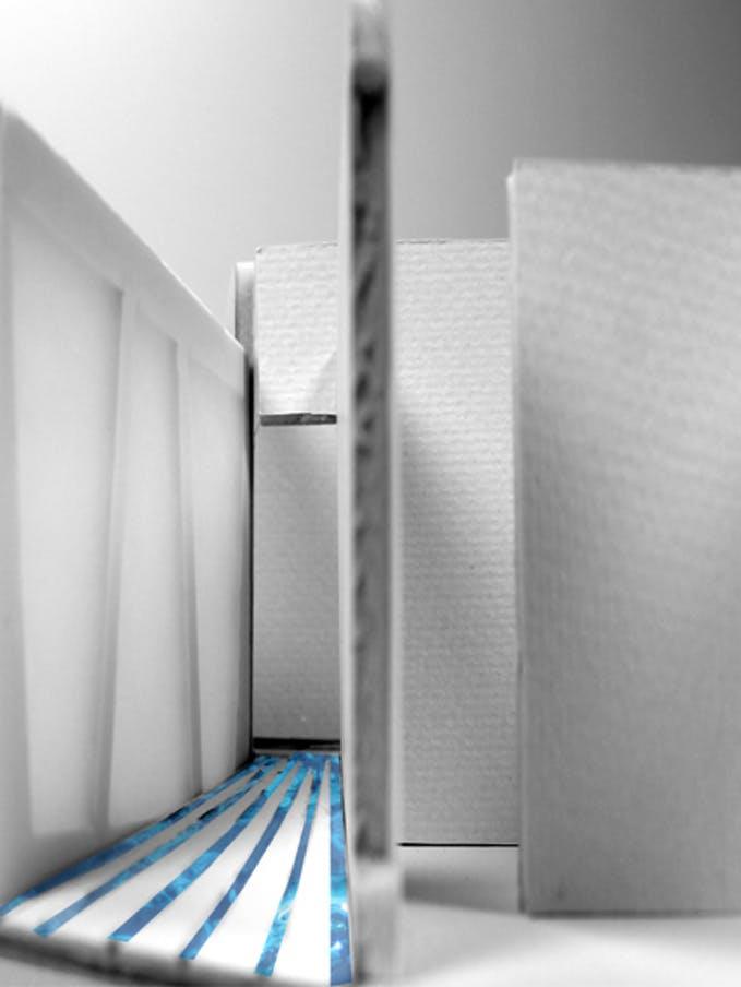 H20: Introducing the touch of water, via shallow channels chiselled into the floor