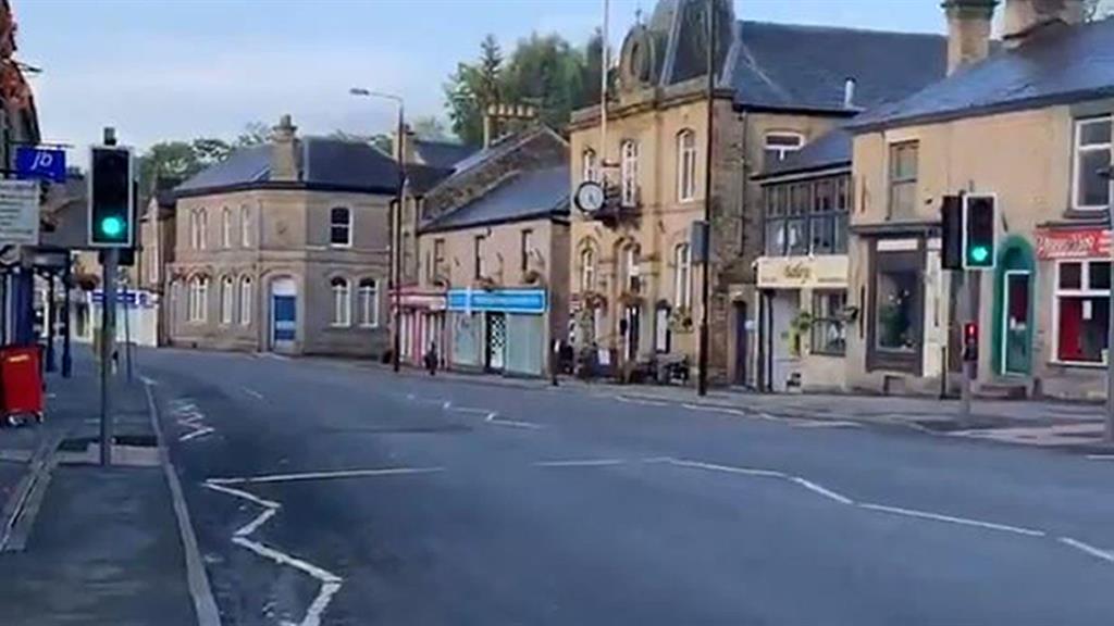 Deserted: Whaley Bridge in Derbyshire after being evacuated PICTURE: HANNA SILLITOE/PA