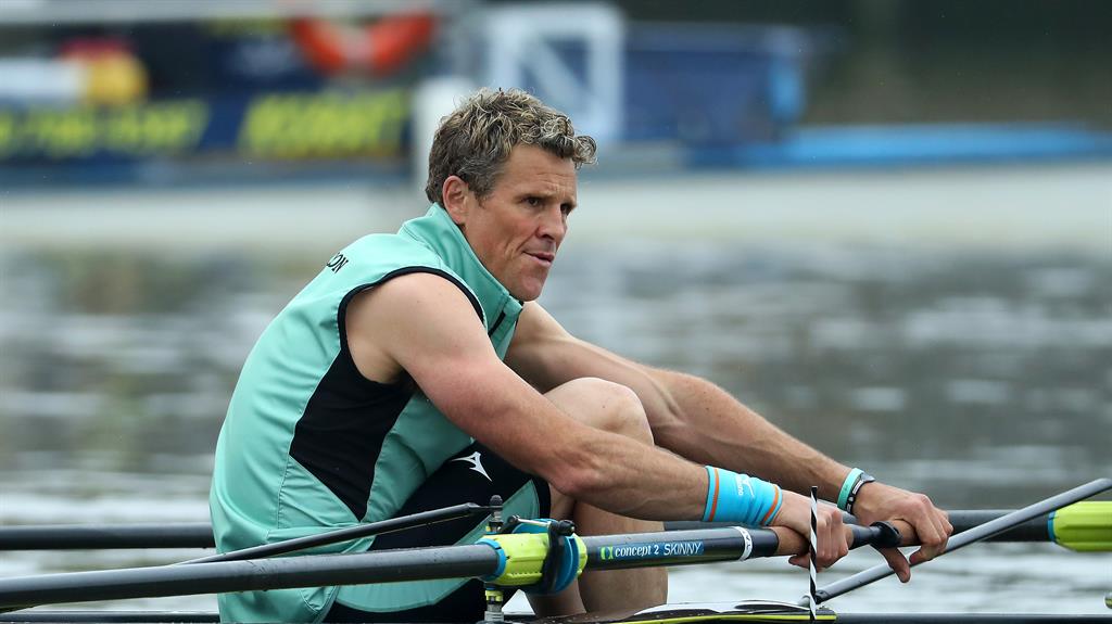 In action: Cracknell is more familiar with getting to grips with a pair of oars than going feet first onto a dance floor PICTURE: GETTY