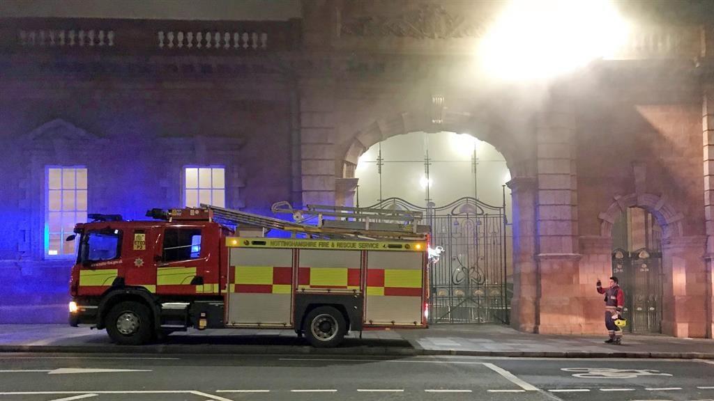 Damage: More than 100 firefighters tackled the blaze