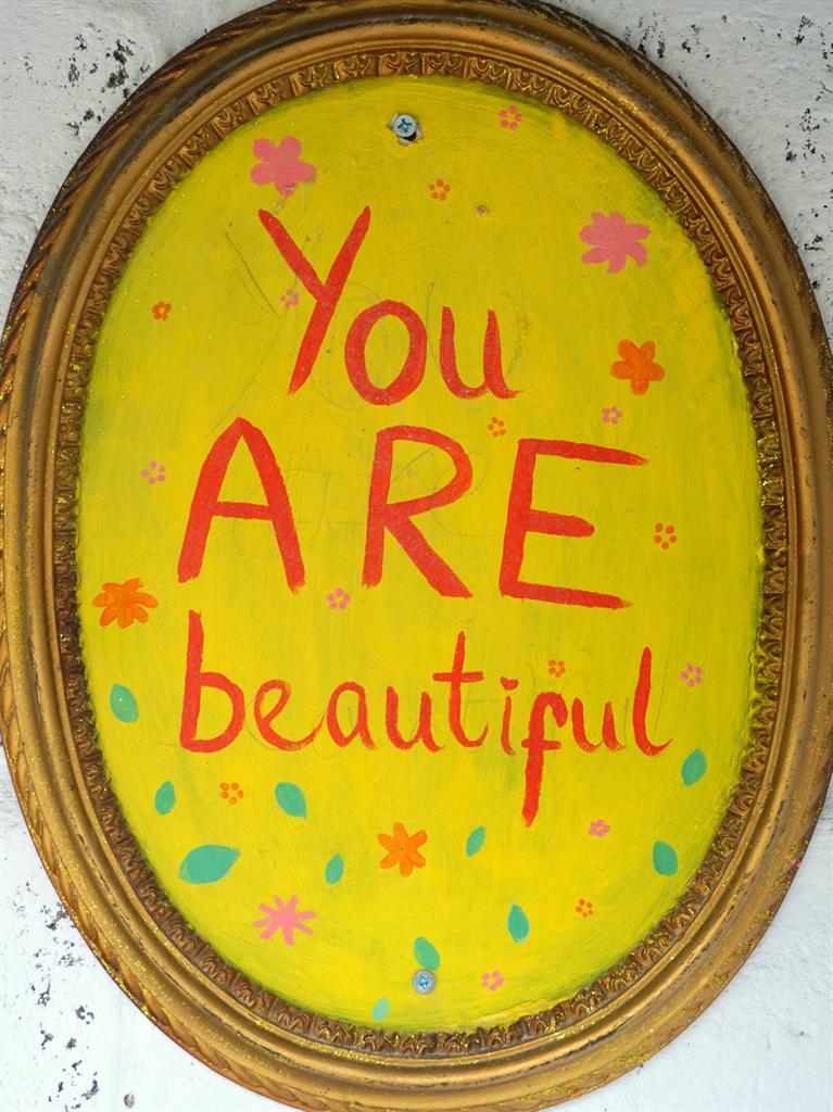 Present to the community: A sign in the bus stop PICTURES: SWNS
