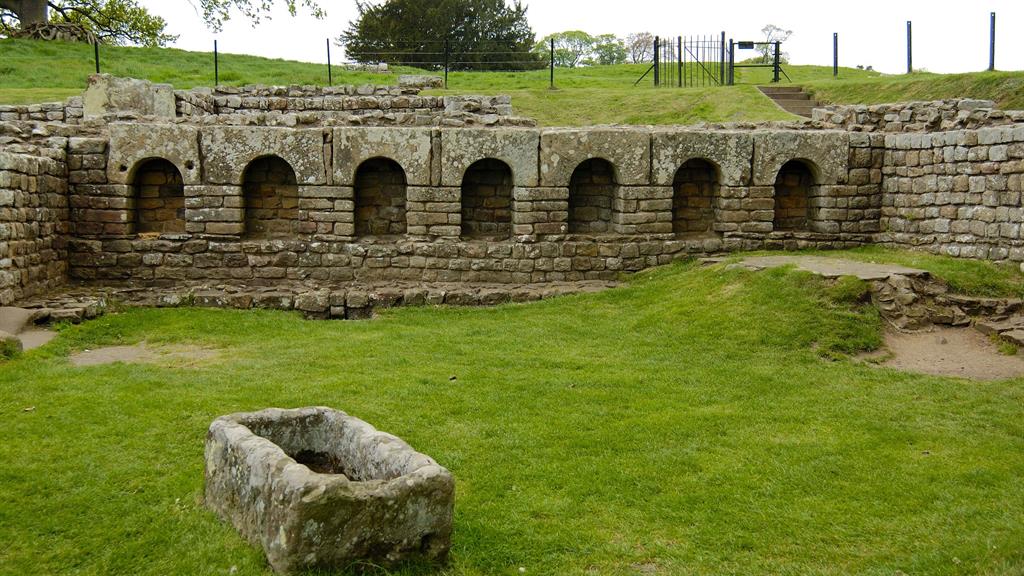 Rich in history: The course of the wall is peppered with ruins of Roman army forts PICTURE: REX