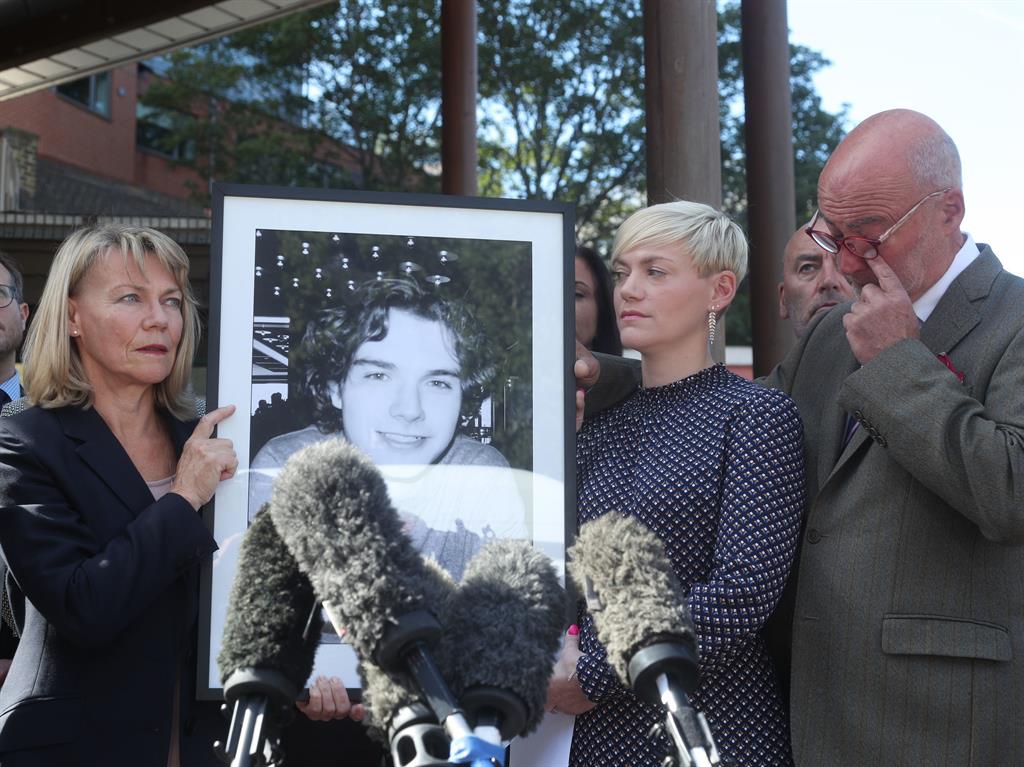 Calls for change: The family of Owen Cary outside Southwark Coroner's Court