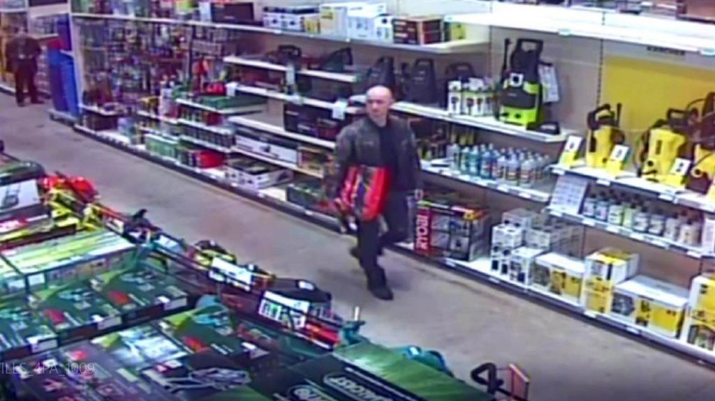 Calculated killing: Belorusov in a Homebase store where bought items to help him dispose of Ms Garcia-Bertaux's body PICTURE: MET POLICE/PA