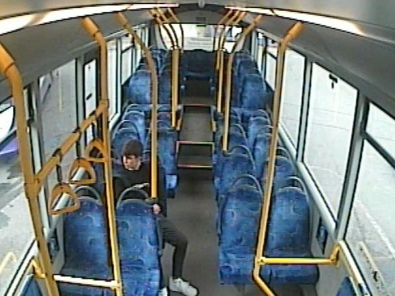 On route to murder: Griffiths, 18, was seen on a bus home shortly before he killed Ellie