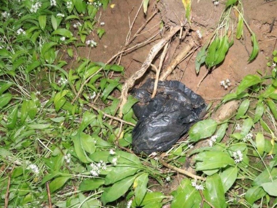Evidence: A bag of blood-stained items dumped by Griffiths