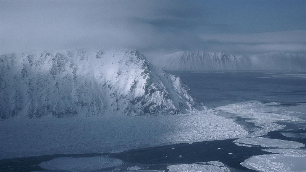 Icy relations: The Diomede islands are up near the Arctic Circle in the Bering Strait PICTURE: GETTY
