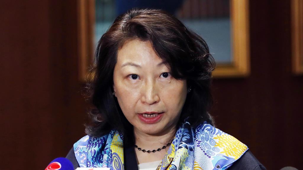UK visit: Ms Cheng had been giving a seminar in the capital and was targeted as she left PICTURES: EPA/PA