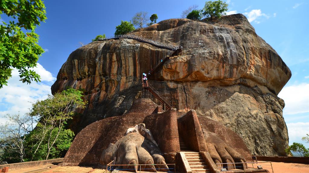 Solid as a rock: Sigiriya and (below) the adorable loris