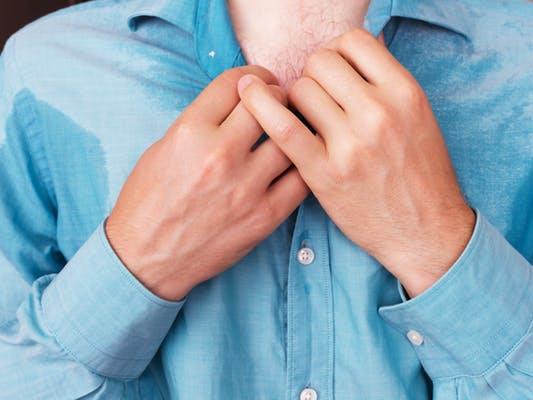 Hot under the collar: Hyperhidrosis? PICTURE: SHUTTERSTOCK