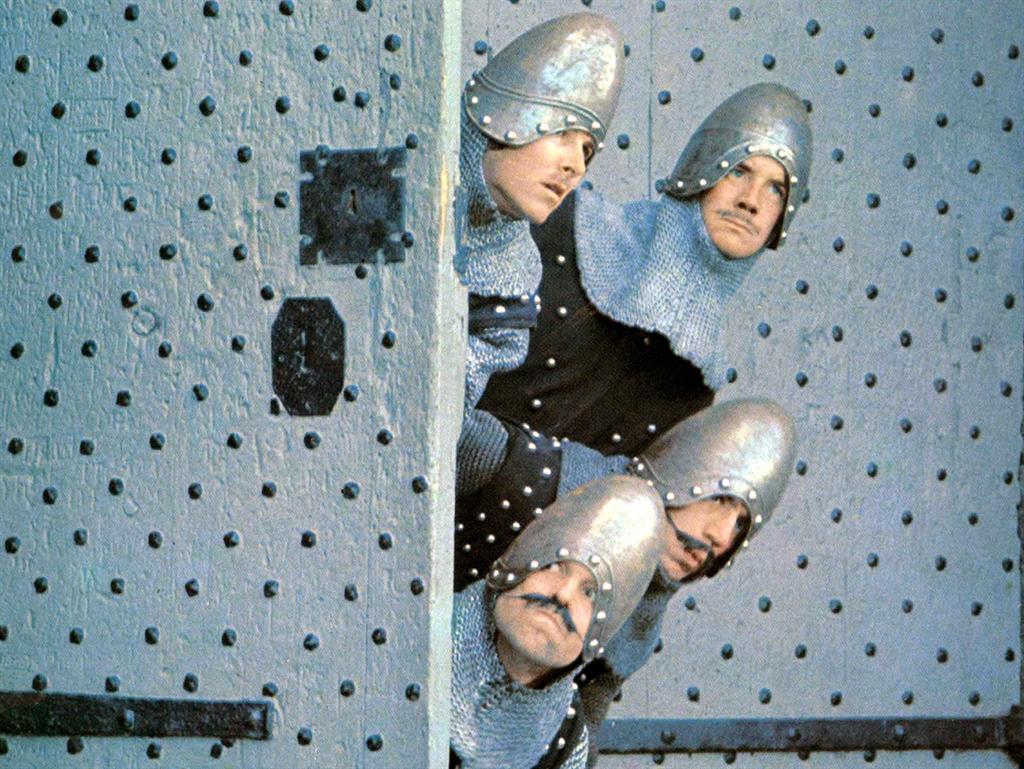 Off the wall: The gang in 1975's Monty Python And The Holy Grail PICTURE: REX