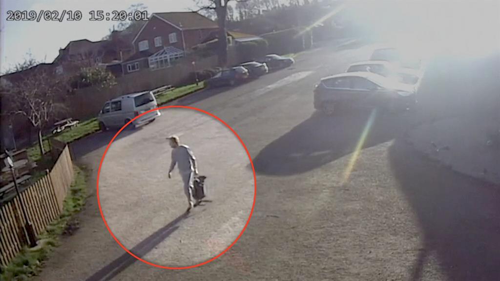 Caught on camera: CCTV of Alexander Lewis-Ranwell after the murder of Anthony Payne PICS: SWNS