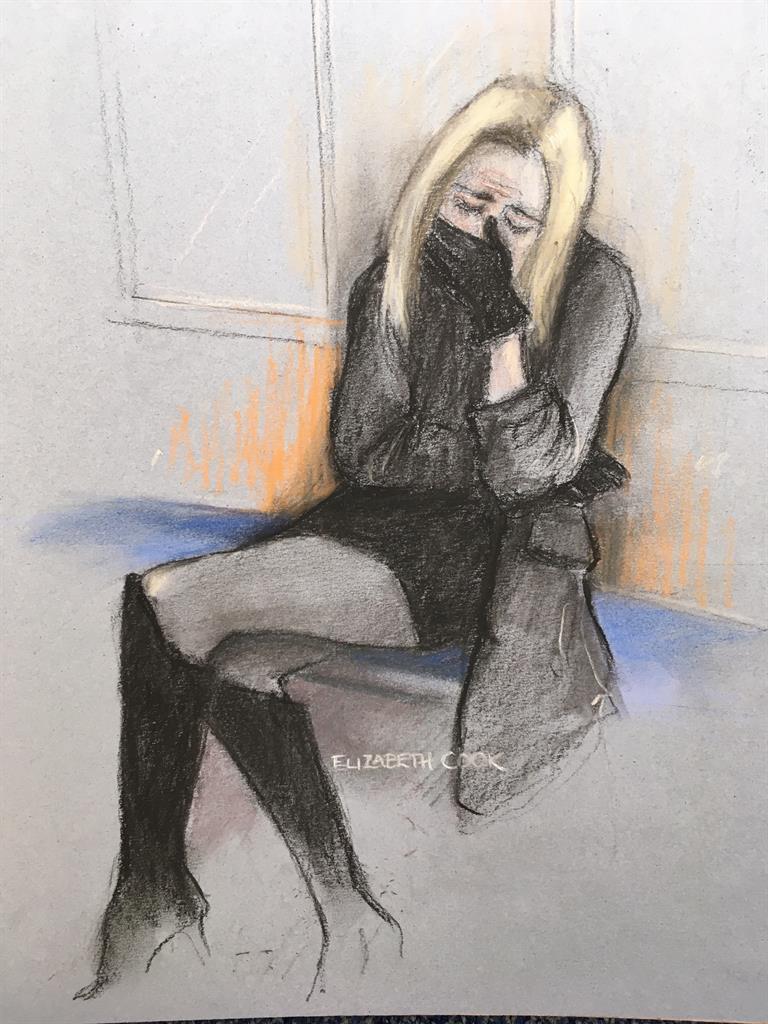 Tears in the courtroom: Flack appeared to become emotional during today's hearing PICTURE: PA
