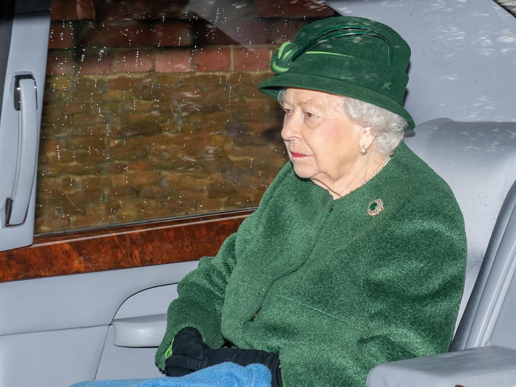 Business as usual: The Queen attended a church service in Sandringham yesterday PICTURE: PA