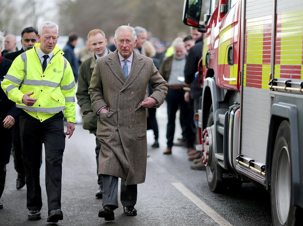 Prince Charles met with well-wishers during his visit to Fishlake earlier today PICTURE: GETTY