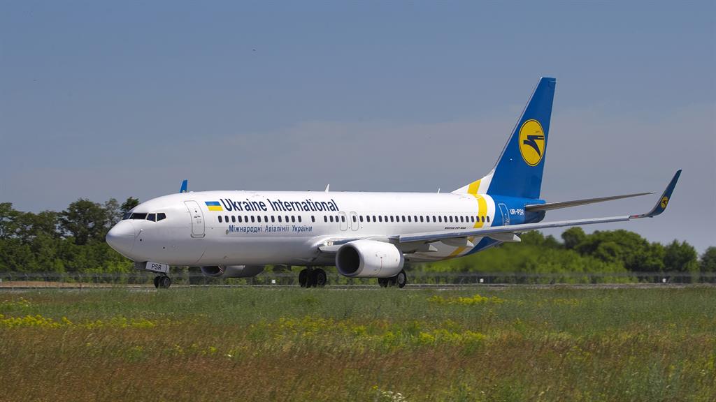 Doomed flight: The actual Ukrainian Boeing 737-800 UR-PSR plane that crashed just after take off in Iran PICTURE: AP