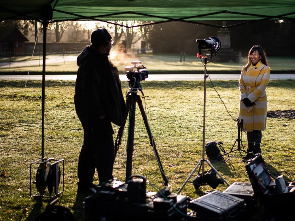 Special interest: Members of the media gather at Sandringham PICTURE: GETTY