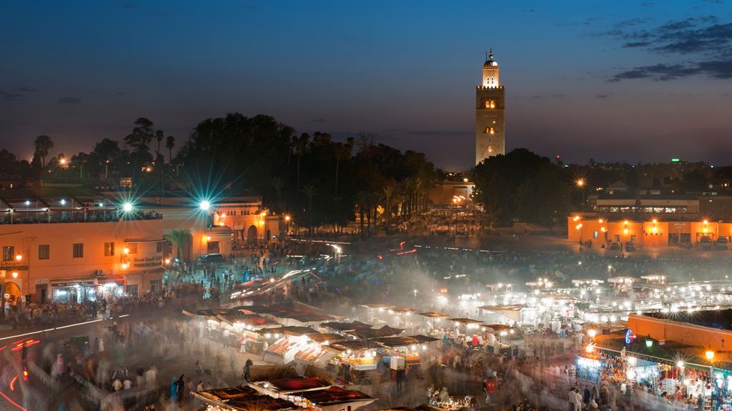 In the market: The Djemaa el-Fna main square in Marrakech PICTURE: ED RHODES/ALAMY