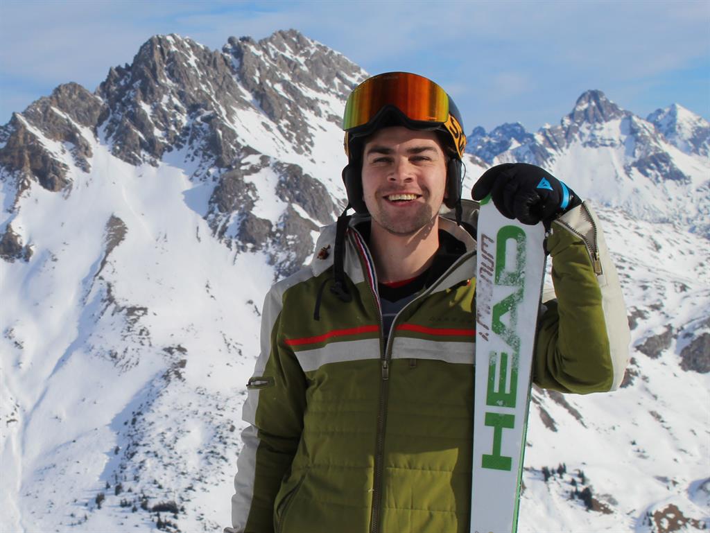 A night to remember: Stuart Kenny took the Alpen Express (below) to Austria