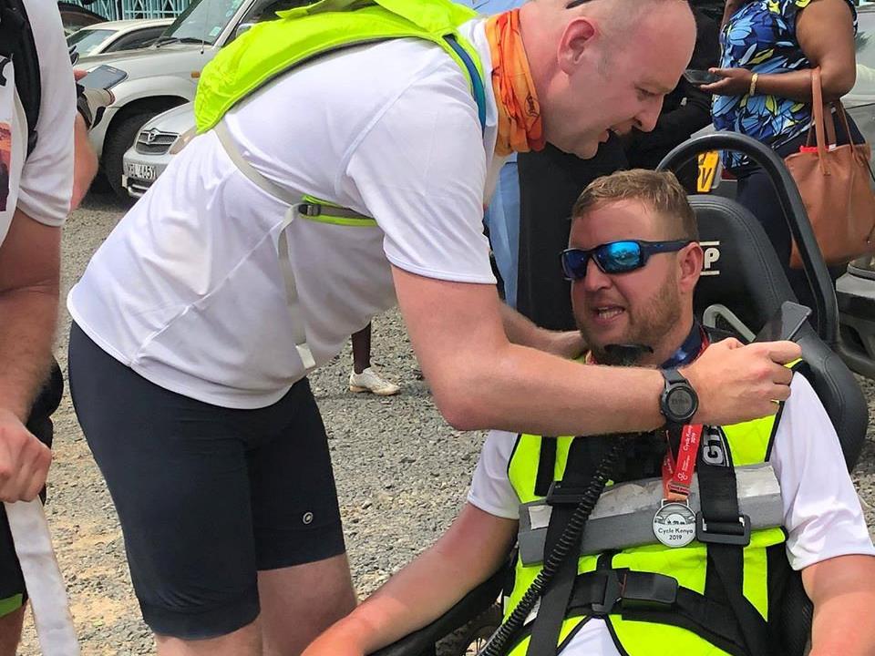 Helping hand: The Regain charity supported Andy, a former competitive swimmer, when he was paralysed from the neck down after a diving accident
