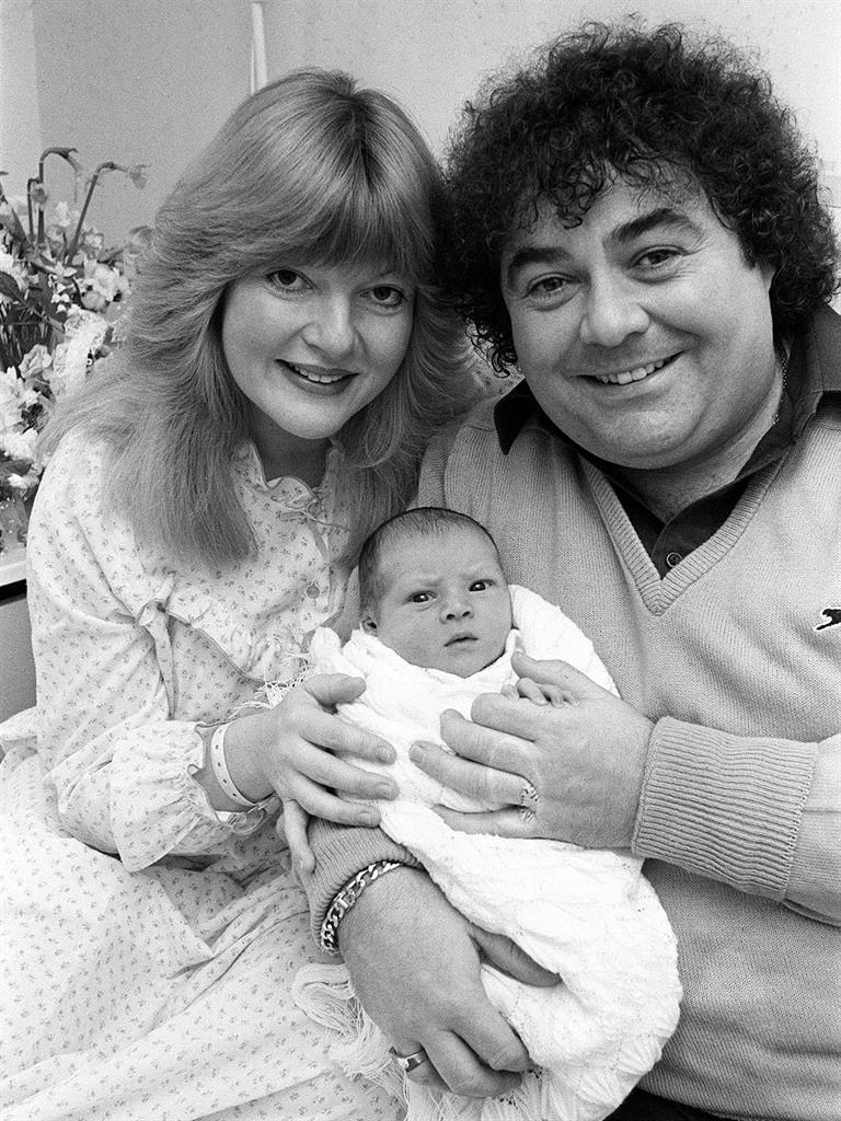 Proud pop: Eddie's son Ryan, pictured here as a five-day-old baby, shared the sad news on Facebook