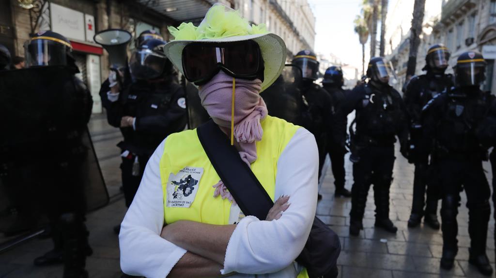 Gilets Jaunes ‘Act LII’ demonstration in Montpellier, France, November 9, 2019 PICTURE: GUILLAUME HORCAJUELO/EPA-EFE