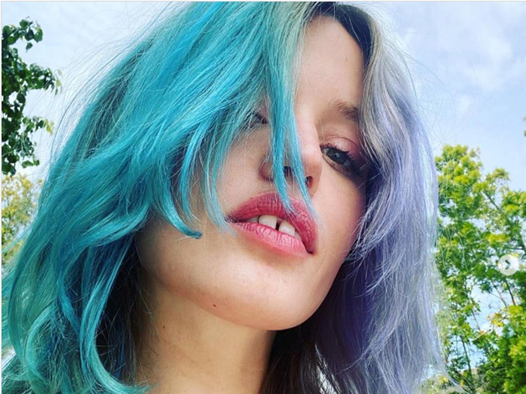 Bold move: Georgia May Jagger shows off a new hue