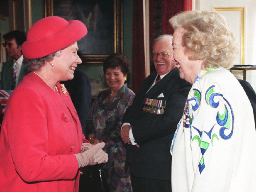 Personal message: The Queen pictured with Dame Vera on the 50th anniversary of VE Day