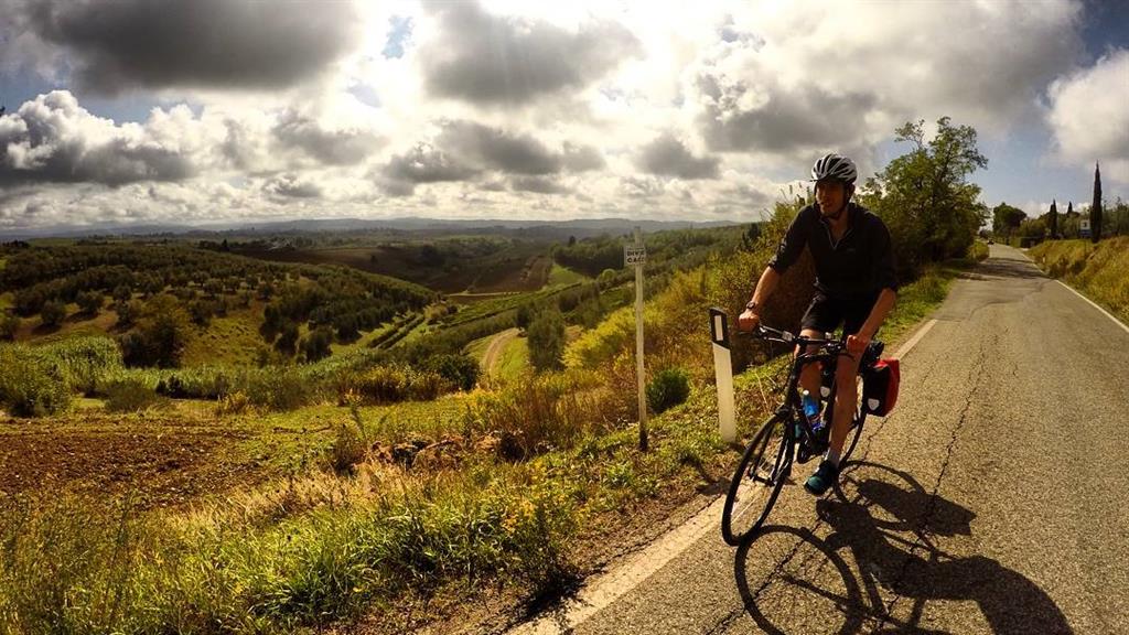 Idyllic Italy: Stuart Kenny travelled through Tuscany (above and below)